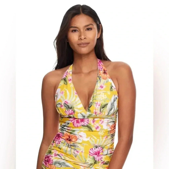 Bleu Rod Beattie Paradiso Halter Wire-Free Tankini Top and Bikini Bottom Size 12 - Picture 2 of 12